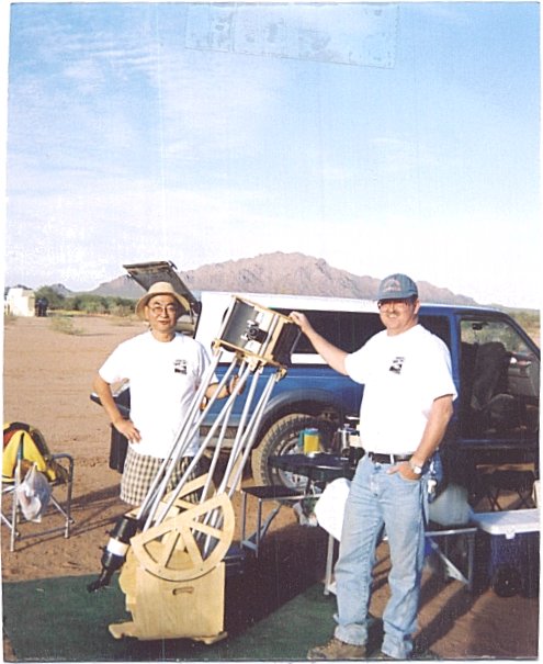 Image: 12.5" telescope, builder and customer